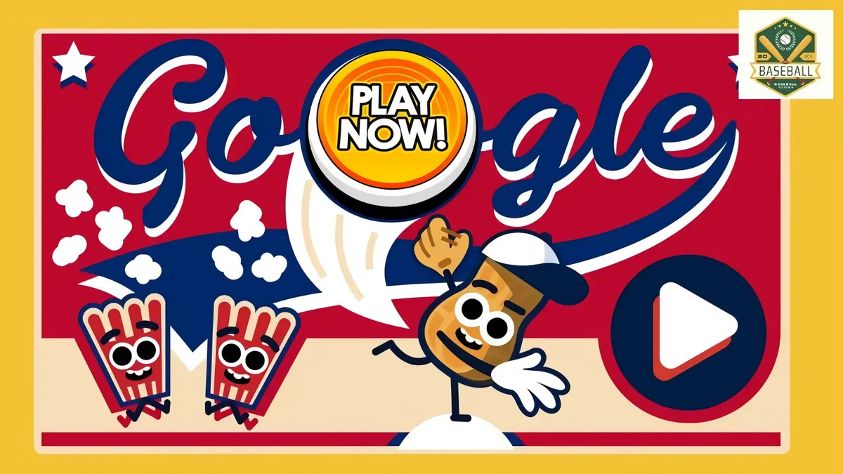 Doodle Baseball Unblocked gameplay screenshot and banner